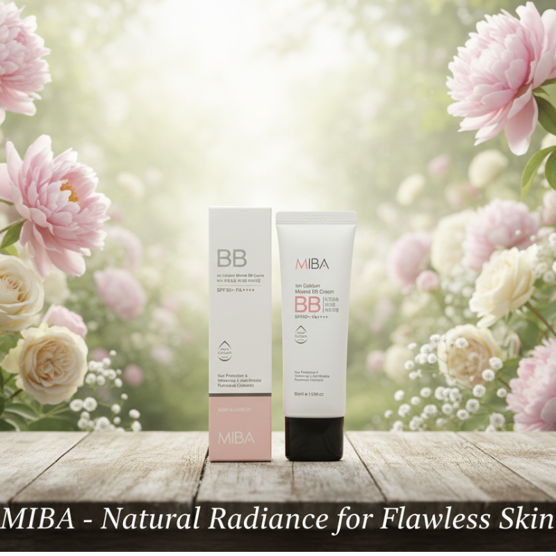 MIBA Ion Calcium Mineral BB Cream | SPF50+ PA++++ | Triple-Function Foundation (Whitening, Anti-Wrinkle, Sunscreen) | For Sensitive Skin