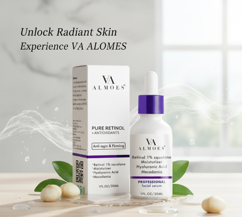 VA ALMOES Pure Retinol + Antioxidants Serum | 1% Retinol Serum for Wrinkles & Firming