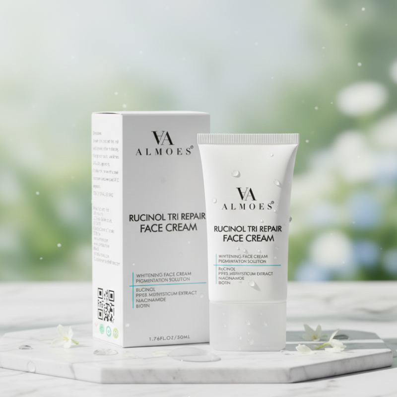 Almoes Rucinol Tri Repair Face Cream – Whitening & Pigmentation Solution | Rucinol + Niacinamide | Hyperpigmentation Treatment – 50mL