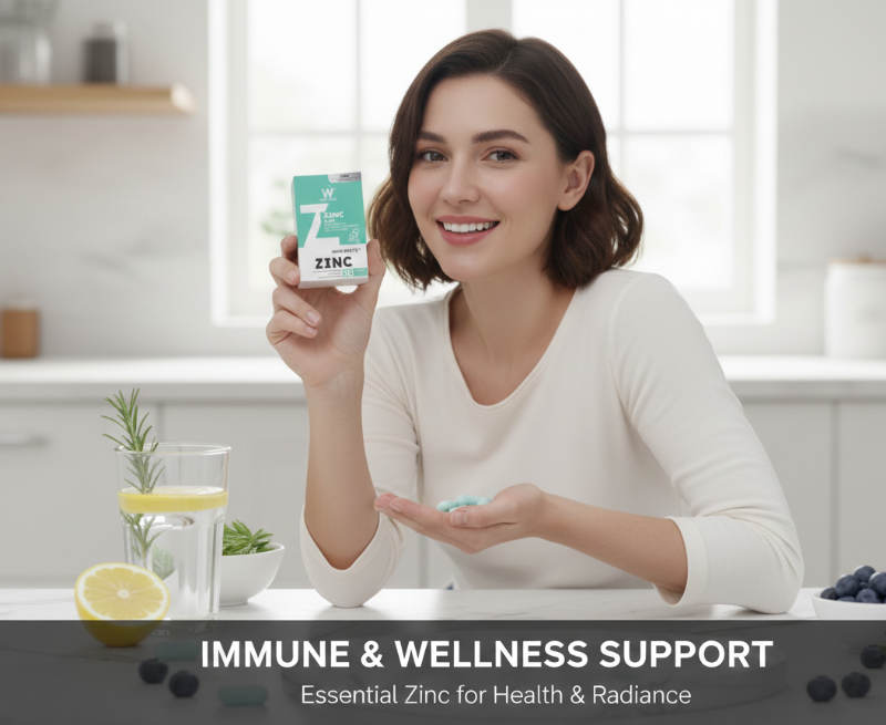 Wink White Zinc 15 mg | Acne & Oil Control Supplement with Premium USA‑Sourced Zinc