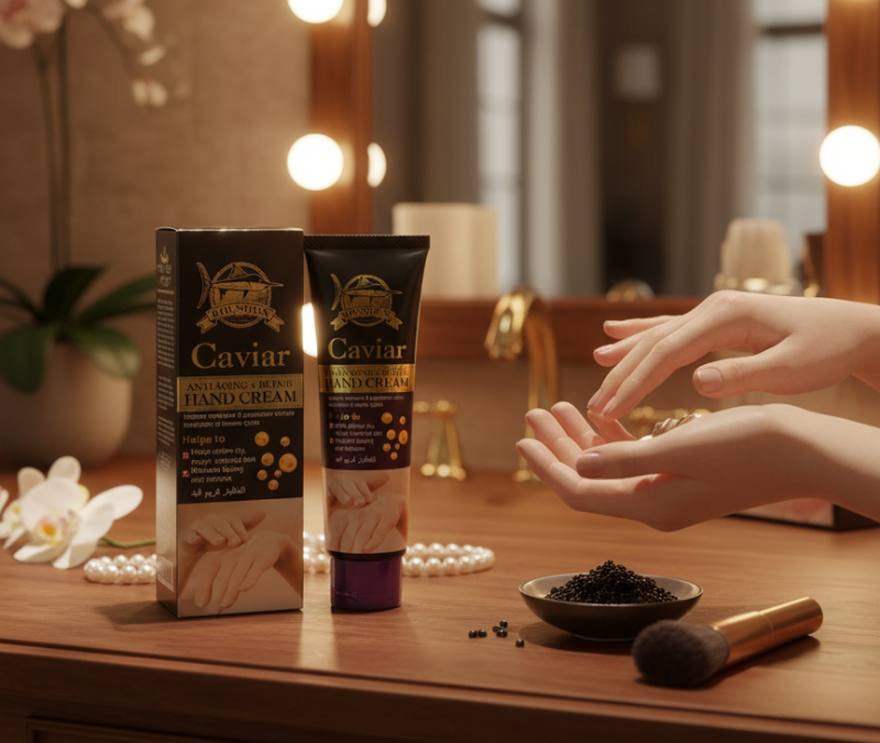 Roushun Caviar Anti-Aging + Repair Hand Cream – Intense Moisture | Reduces Brown Spots | Softens Dry, Cracked Skin | Caviar Extract