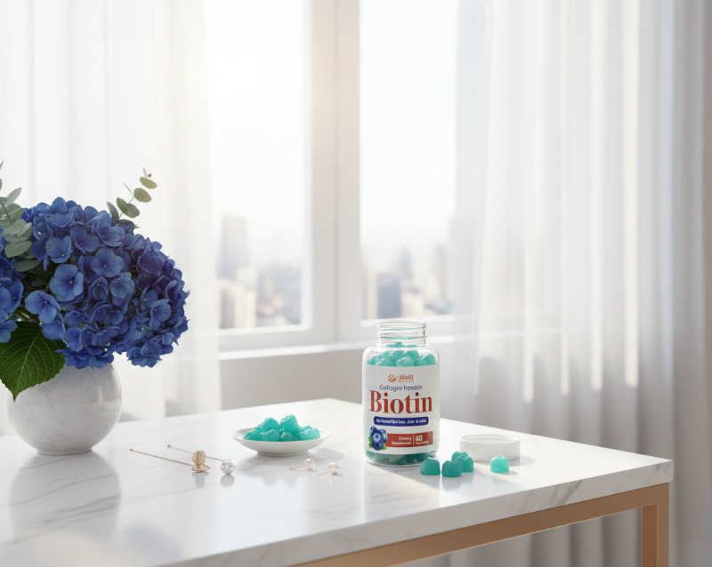 Melli Organic Collagen Keratin Biotin Gummies | Triple‑Action Supplement for Hair, Skin & Nails