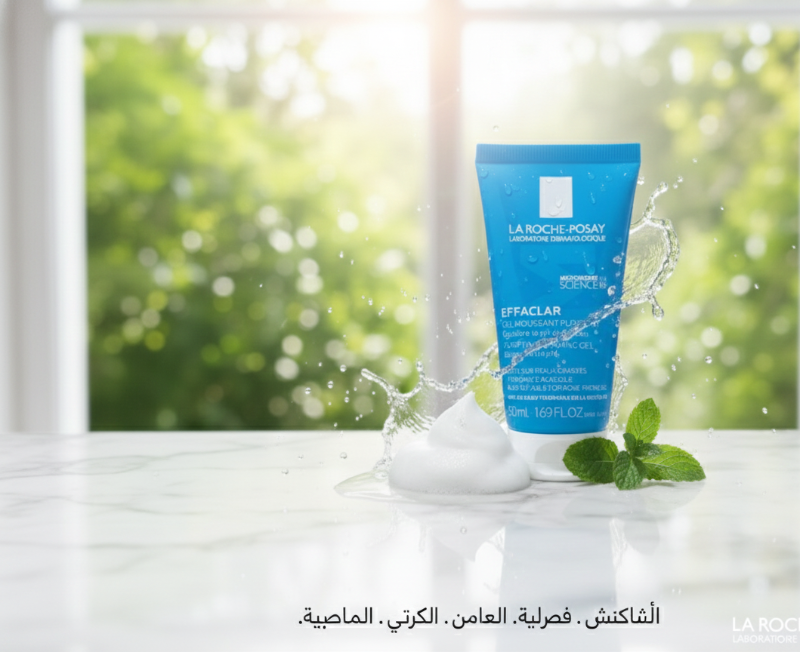 جل إيفاكلار الرغوي المُنقّي من لاروش بوزيه - للبشرة الدهنية، والمعرضة للشوائب، والحساسة  La Roche-Posay Effaclar Purifying Foaming Gel - For Oily, Blemish-Prone, and Sensitive Skin