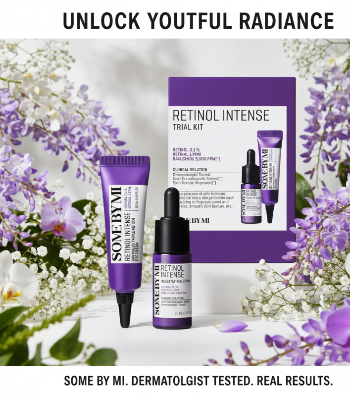 Some By Mi Retinol Intense Trial Kit | Retinol & Retinal Serum + Eye Cream | Anti-Aging Starter Kit for Sensitive Skin
