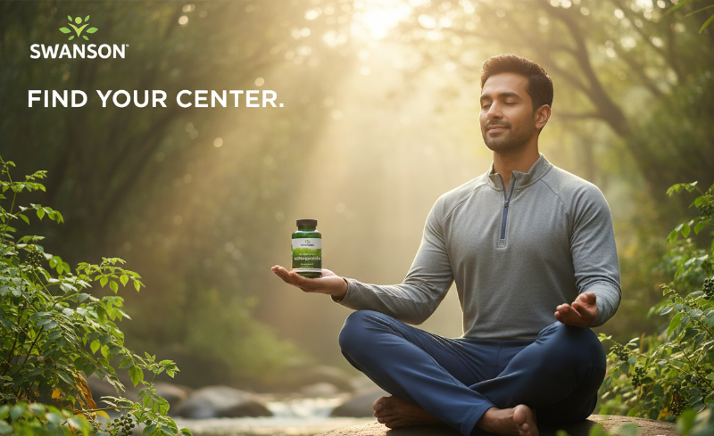 Swanson Full Spectrum Ashwagandha | 450mg Vegan Capsules for Stress Relief & Immune Support