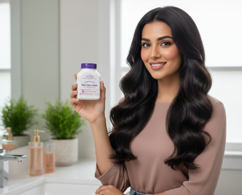 21st Century Advanced Formula Hair, Skin & Nails | Gluten-Free Supplement with Vitamins A, C, E & Herbal Blend