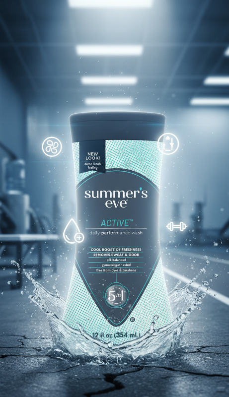 غسول سمرز إيف اليومي للأداء مع أكتي-كول | انتعاش منعش للجسم  Summers Eve Daily Performance Wash with Acti-Cool | Invigorating Body Freshness