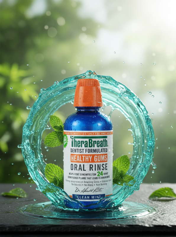 Therabreath Gum Health Mouthwash, Refreshing Mint Flavor | Anti-Gingivitis & Anti-Plaque, Fights Gum Disease for 24 Hours | Alcohol-Free
غسول الفم ثيرابريث لصحة اللثة، بنكهة النعناع المنعشة | مضاد لالتهاب اللثة والبلاك، يحارب أمراض اللثة لمدة ٢٤ ساعة | خالٍ من الكحول
