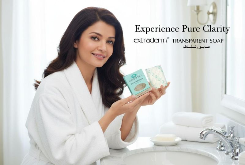 صابون إكستراديرم الشفاف: تنظيف نقي وترطيب فائق  Extraderm Transparent Soap: Pure Cleansing and Superior Moisturizing