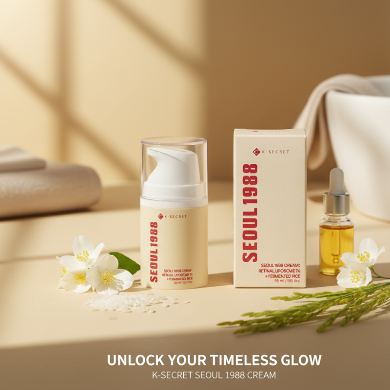 K-Secret Seoul 1988 Cream | Korean Anti-Aging Cream with 1% Retinal Liposome & Fermented Rice | For Mature Skin, Wrinkles & Elasticity – 50ml