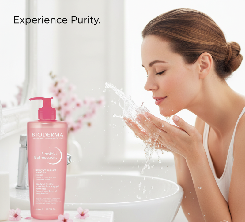 بيوديرما سينسيبيو جل موسانت - غسول رغوي مهدئ للبشرة الحساسة والمتفاعلة Bioderma Sensibio Gel Moussant - Soothing Foaming Cleanser for Sensitive and Reactive Skin