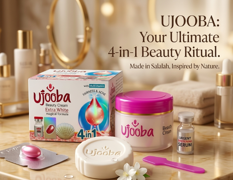 Ujooba 4-in-1 Beauty Set: Whitening Cream, Serum & Soap – Complete Skincare System – Consult Dermatologist