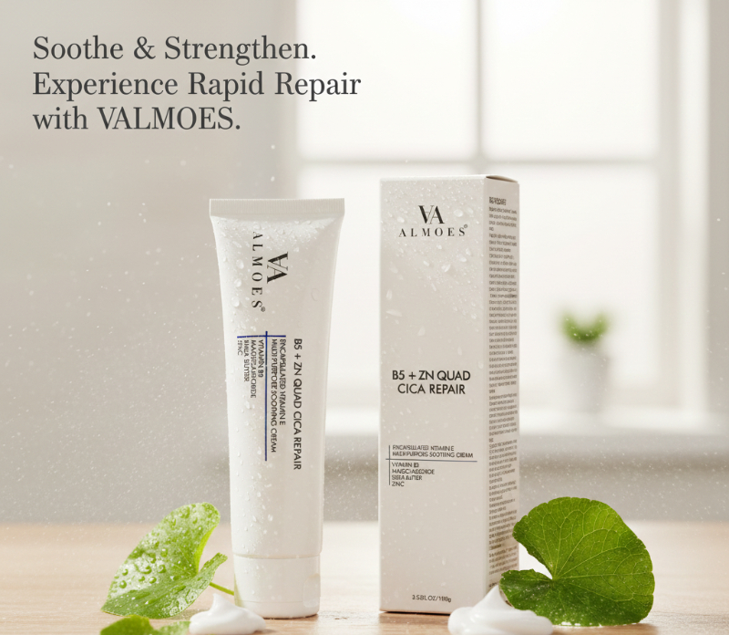 ALMOES B5 + ZN Quad Cica Repair | Multi-Purpose Soothing Cream for Face, Body & Sensitive Skin