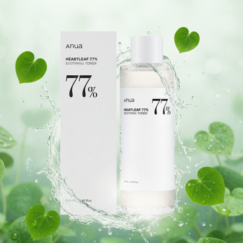 Anua Heartleaf 77% Soothing Toner | pH-Balancing Calming Toner for Sensitive & Acne-Prone Skin | Korean Vegan Skincare