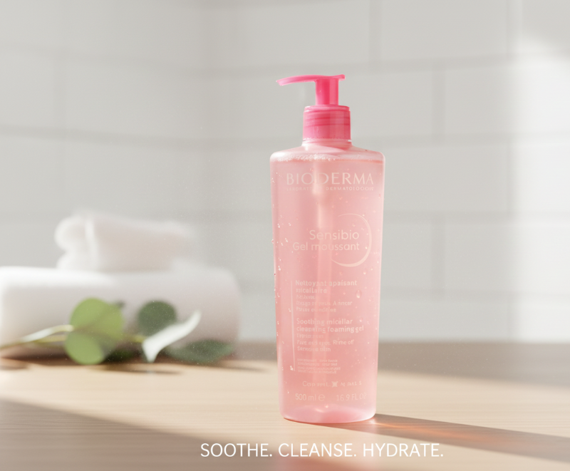 بيوديرما سينسيبيو جل موسانت - غسول رغوي مهدئ للبشرة الحساسة ومزيل للمكياج  Bioderma Sensibio Gel Moussant - Soothing Foaming Cleanser for Sensitive Skin and Makeup Remover