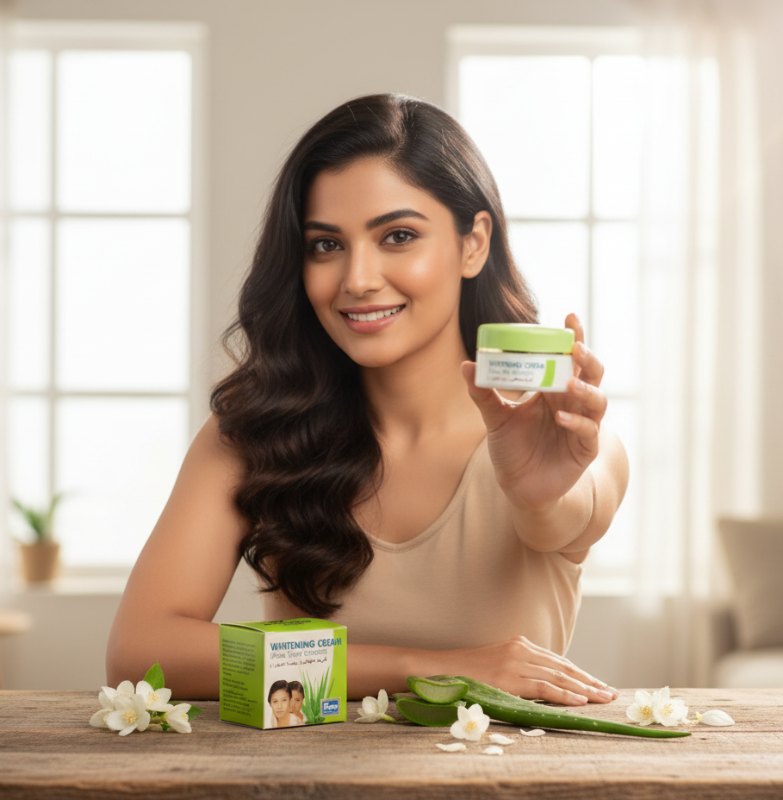 كريم يوكو لتفتيح البشرة بخلاصة الصبار | تفتيح وترطيب وحماية  Yoko Skin Whitening Cream with Aloe Vera Extract | Brightening, Moisturizing, and Protecting