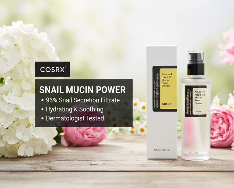 COSRX Advanced Snail 96 Mucin Power Essence | 96% Snail Secretion Filtrate for Hydration & Repair
