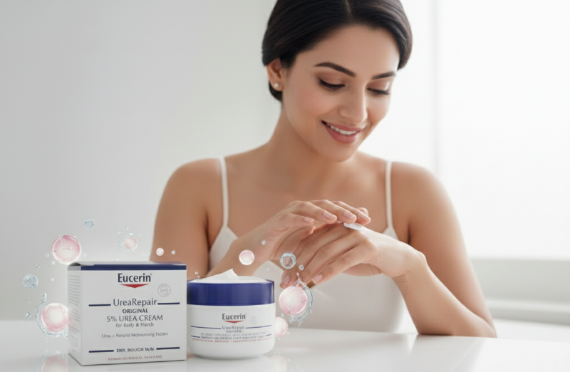 Eucerin UreaRepair Original 5% Urea Cream | Intense Moisturizer for Dry, Rough Skin | For Body & Hands | Repairs Skin Barrier