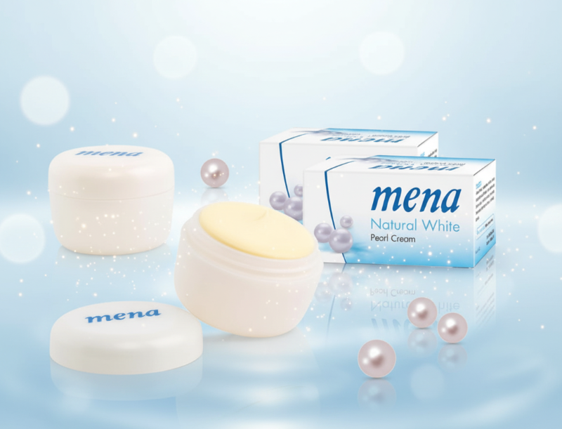 كريم مينا بيرل - تركيبة مفتحة لجميع أنواع البشرة، تقلل بلطف البقع الداكنة والعيوب.  Mina Pearl Cream - A brightening formula for all skin types, gently reducing dark spots and blemishes.