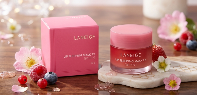 Laneige Lip Sleeping Mask EX Berry 20g: Overnight Treatment with Berry Complex & Hyaluronic Acid – Soft Lips by Morning