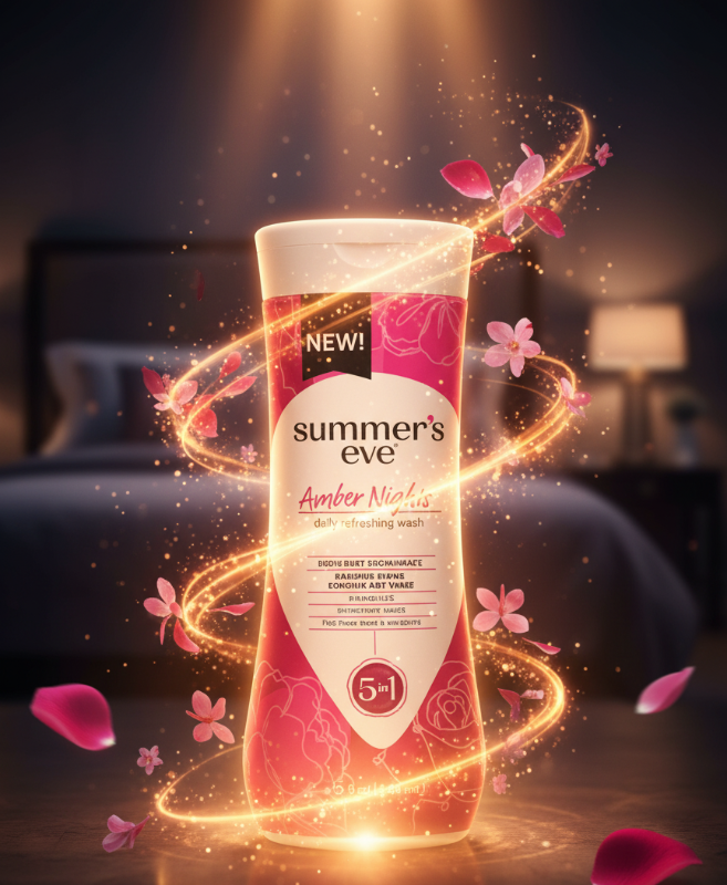 غسول سمرز إيف المنعش اليومي "ليالي العنبر" | متوازن الحموضة بالشوفان والشيا | برائحة الزهور، 15 أونصة سائلة  Summer's Eve Amber Nights Daily Refreshing Wash | pH Balanced with Oat & Shea | Floral Scent, 15 fl oz