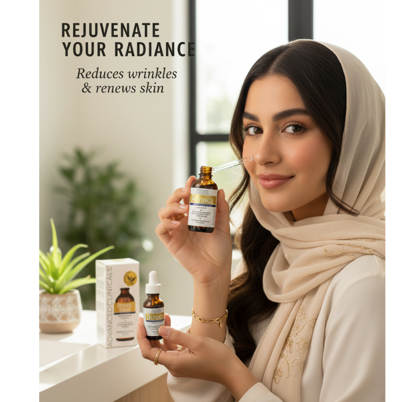 Advanced Clinicals Retinol Serum | Encapsulated Retinol + Squalane | Anti-Wrinkle & Rejuvenating Night Serum