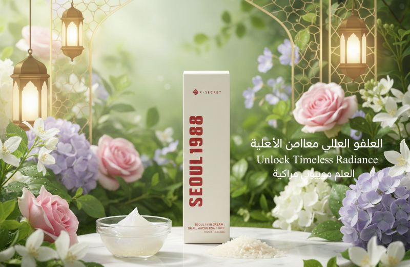 K-Secret Seoul 1988 Cream: Snail Mucin 93% + Rice | 93% Snail Secretion Filtrate | Hydrating & Soothing Anti-Aging Cream | 100ml