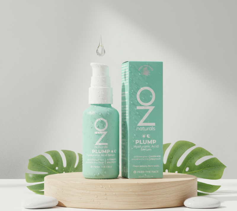 OZNaturals 'C Plump' Hyaluronic Acid Serum | Anti-Aging Plumping Serum with Vitamin C | Clean, Non-Toxic Formula – Feed the Face Collection