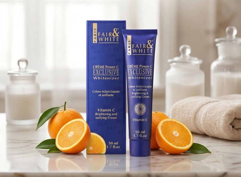 Fair & White Exclusive Whitenizer Crème Power C 50ml: Vitamin C Brightening Cream for Dark Spots – Night Use