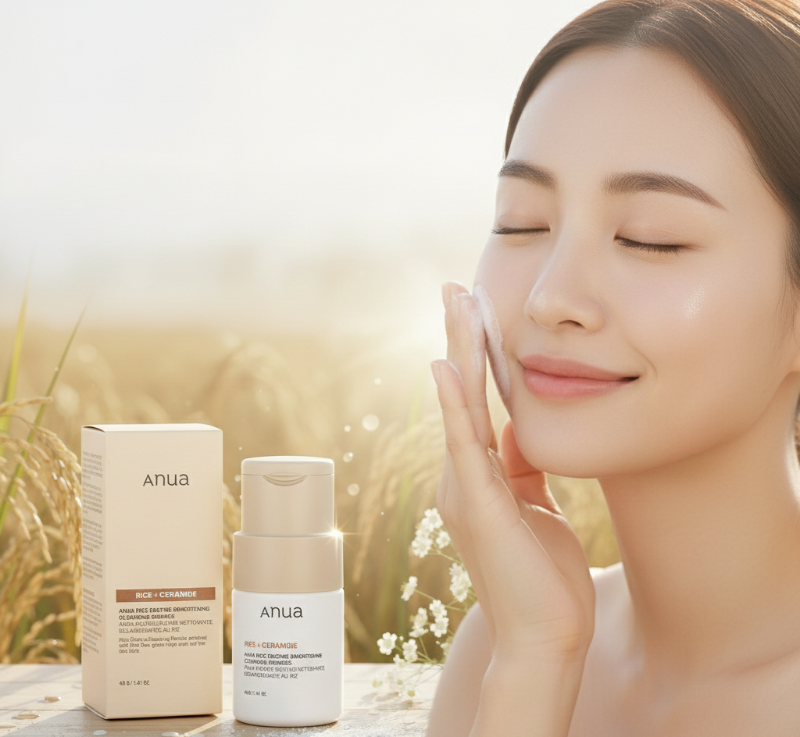 Anua Rice Enzyme Brightening Cleansing Powder | Powder-to-Foam Cleanser & Mask | Brightens & Refines Texture | 98.1% Purification – For Sensitive Skin