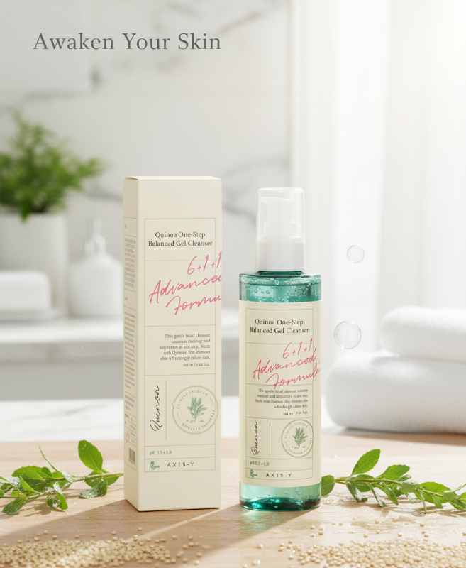 غسول الوجه الكوري المتوازن بالكينوا من أكسيس-واي - غسول كوري لطيف لجميع أنواع البشرة Axis-Way Quinoa Balanced Korean Facial Wash - A Gentle Korean Cleanser for All Skin Types