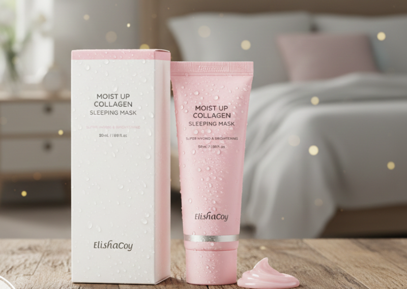 Elishacoy Moist Up Collagen Sleeping Mask | Overnight Hydration Mask with Vitamin E Capsules & Niacinamide | 50ml