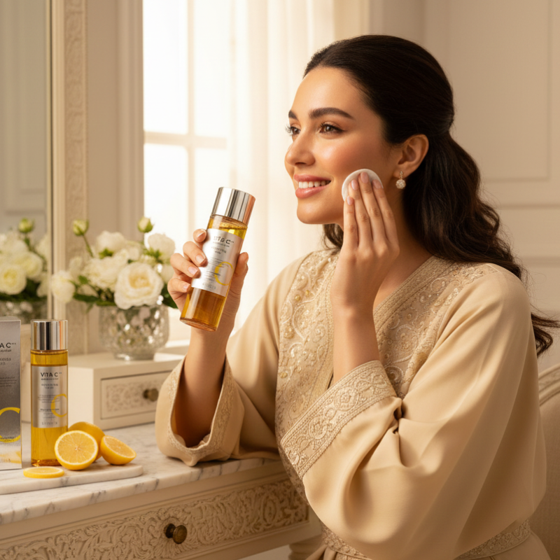 Missha Vita C Plus Brightening Toner | 99% Pure Vitamin C + PHA + Niacinamide | Antioxidant & Exfoliating Toner