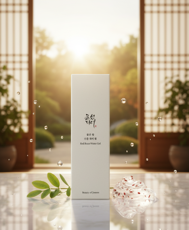 جل جوسن بيوتي المائي بخلاصة الفاصوليا الحمراء - مرطب خالٍ من الزيوت للبشرة الدهنية والمختلطة  Josen Beauty Water Gel with Red Bean Extract - Oil-Free Moisturizer for Oily and Combination Skin