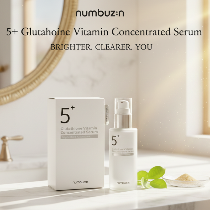 Numbuzin No.5+ Glutathione Vitamin Concentrated Serum | 4% Tranexamic Acid + 5% Niacinamide + Glutathione | Clinical Dark Spot Corrector for Sensitive Skin