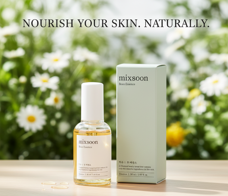 Mixsoon Bean Essence | Fermented Soybean & Fruit Essence | Dual Hydration & Gentle Exfoliation | Vegan, Alcohol-Free – 50ml