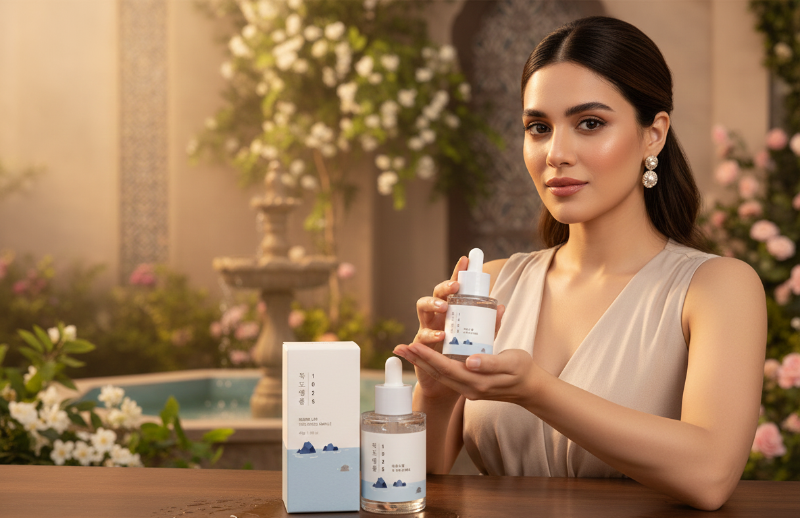 ROUND LAB 1025 Dokdo Ampoule | 72 Mineral Deep Sea Water Ampoule | Soothing & Barrier Repair Serum | For Sensitive Skin