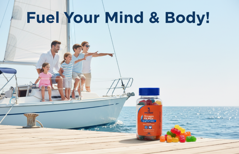 Bronay Omega RX Plus Gummies | Omega‑3, Vitamin D & Vitamin C for Heart, Brain & Immune Health