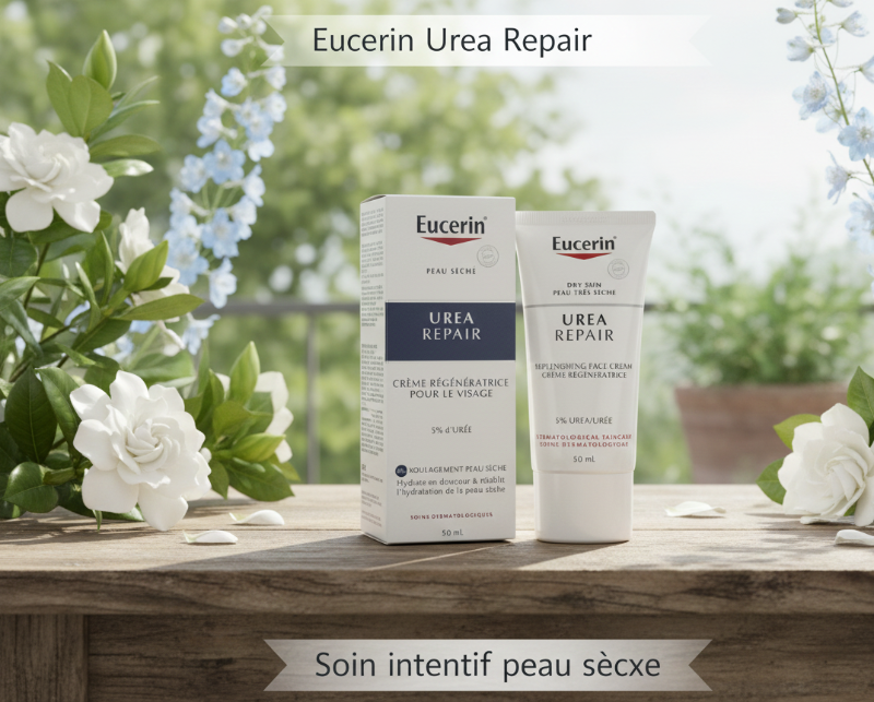Eucerin UreaRepair Regenerating Face Cream for Dry Skin | 5% Urea + Lactate | 48-Hour Hydration & Barrier Repair | 50mL