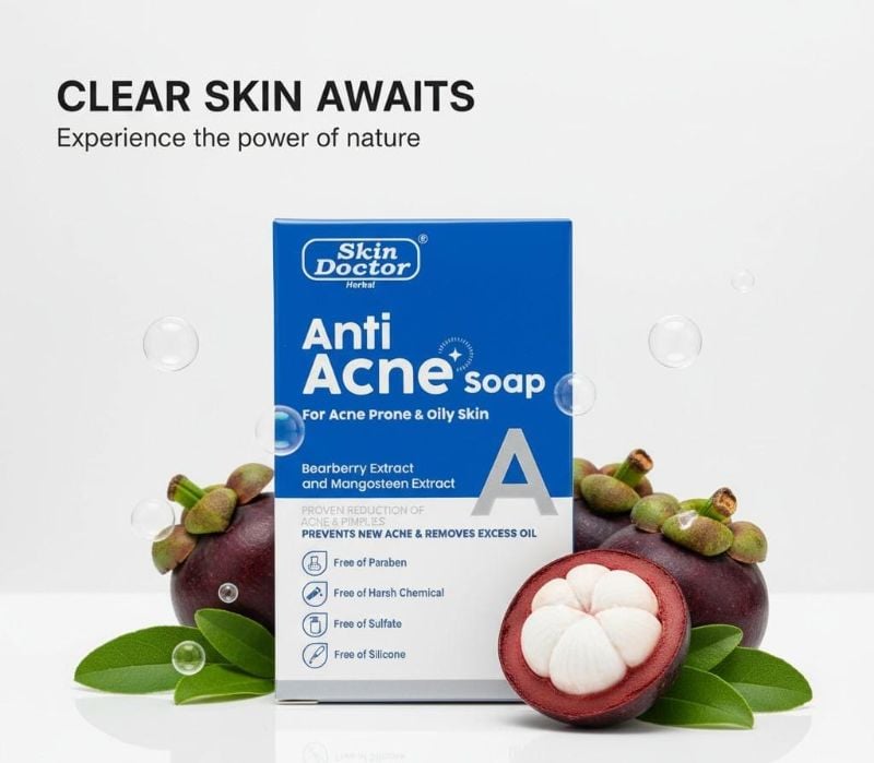 صابون سكين دكتور العشبي المضاد لحب الشباب - للبشرة الدهنية والمعرضة لحب الشباب Skin Doctor Herbal Anti-Acne Soap - For Oily and Acne-Prone Skin