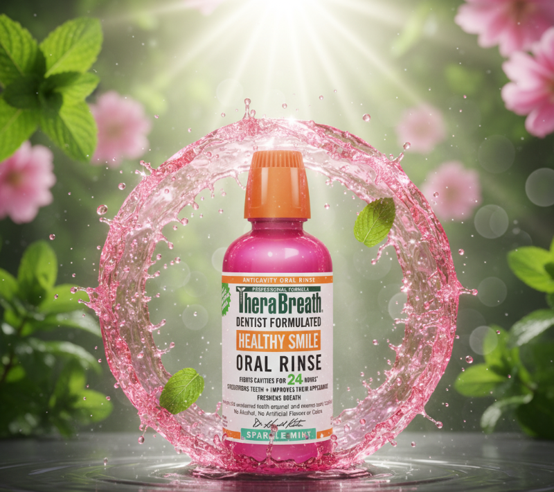 Therabreth Anticavity Fluoride Mouthwash, Sparkling Mint Flavor | 24-Hour Cavity Protection & Fresh Breath | Alcohol-Free
غسول الفم ثيرابريث المضاد للتسوس بالفلورايد، بنكهة النعناع الفوار | حماية من التسوس تدوم 24 ساعة ونفس منعش | خالٍ من الكحول