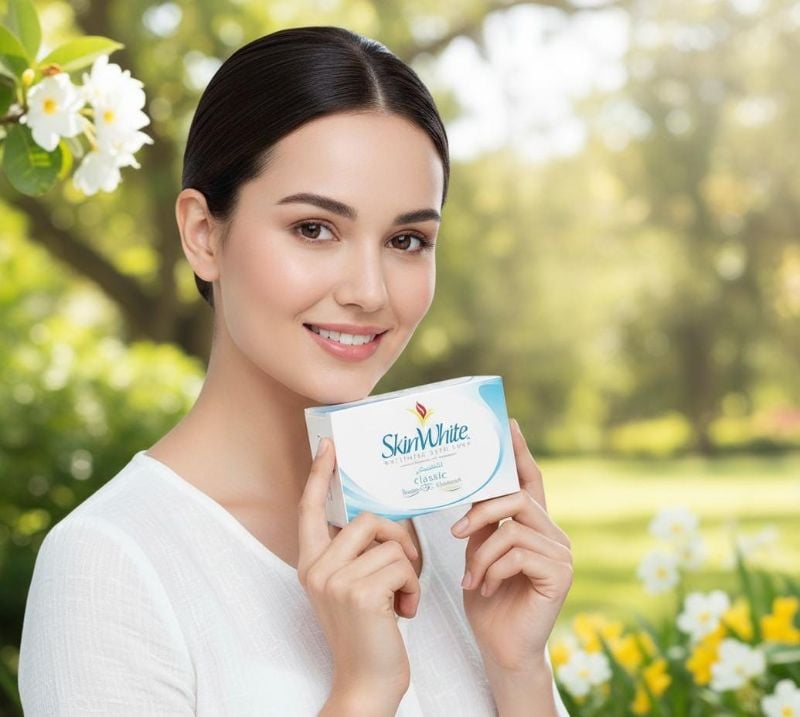 صابون سكين وايت كلاسيك لتفتيح البشرة | احصلي على بشرة أكثر إشراقاً في أسبوعين | رين وايت 3 Skin White Classic Skin Lightening Soap | Get brighter skin in two weeks | Rain White 3C