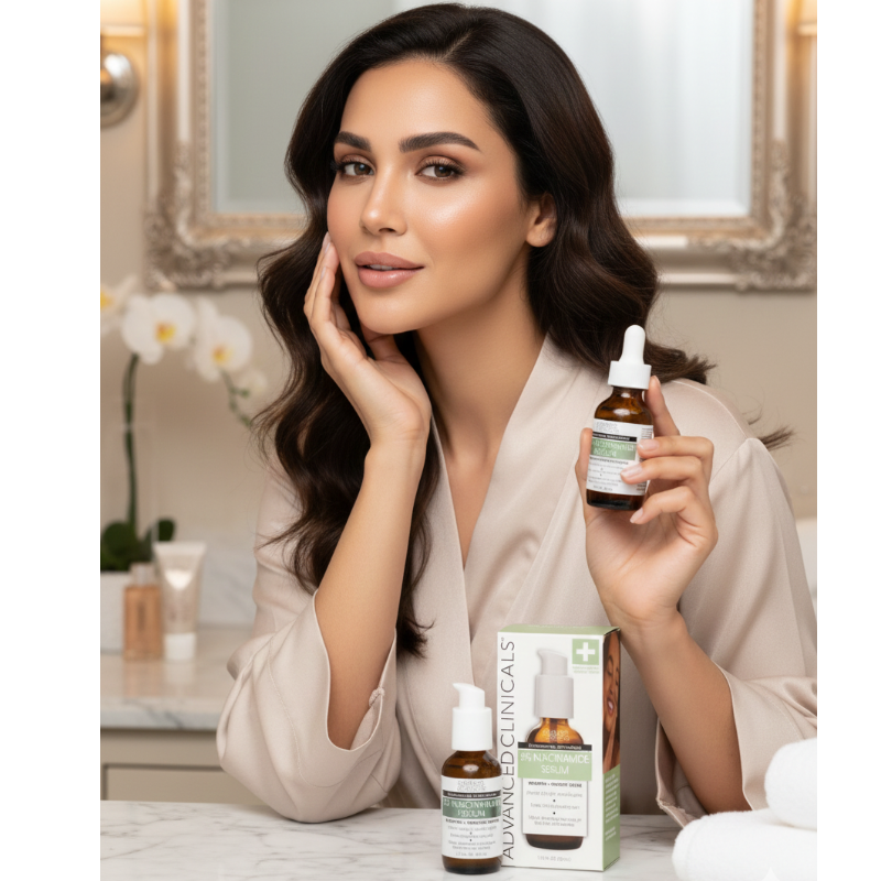 Advanced Clinicals 5% Niacinamide Serum | Niacinamide + Hyaluronic Acid + Vitamin C | Pore Refining & Brightening Serum
