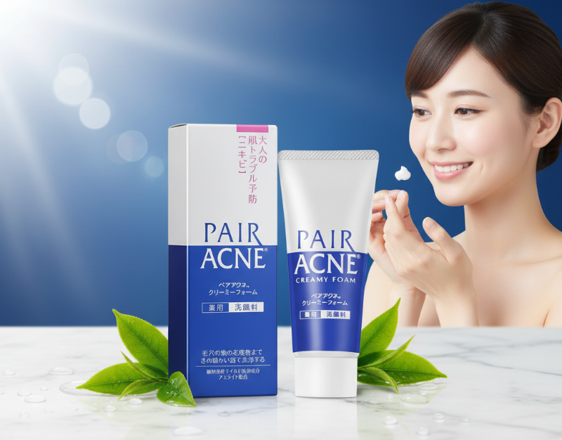 ليون باير، رغوة كريمية لعلاج حب الشباب - غسول وجه طبي ياباني للبشرة الحساسة والبالغة  Leon Bayer Acne Treatment Creamy Foam - Japanese Medicated Facial Wash for Sensitive and Adult Skin