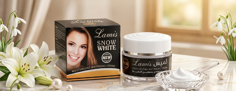 Lamis Snow White Whitening Cream: Radiant, Even Skin in 5-10 Days with Bitter Aloe – Moisturizes & Protects