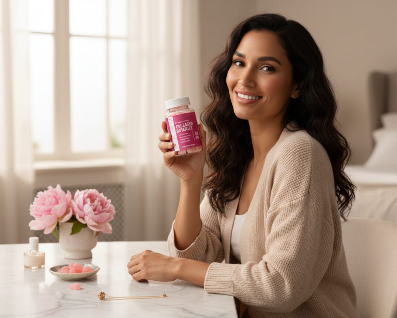 Collagen Gummies with Biotin + Vitamin C | Vegan Gummies for Hair, Skin, Nails, Joints & Immunity