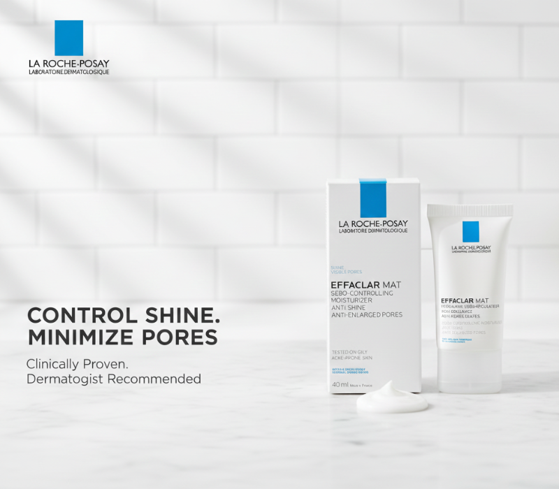 La Roche-Posay Effaclar Mat Sebo-Controlling Moisturizer | Mattifying Moisturizer for Oily & Acne-Prone Skin