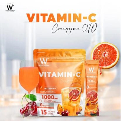 🍊✨ Wink White Vitamin-C CoQ10 Plus – فيتامين C مع CoQ10 لدعم المناعة وإشراق البشرة