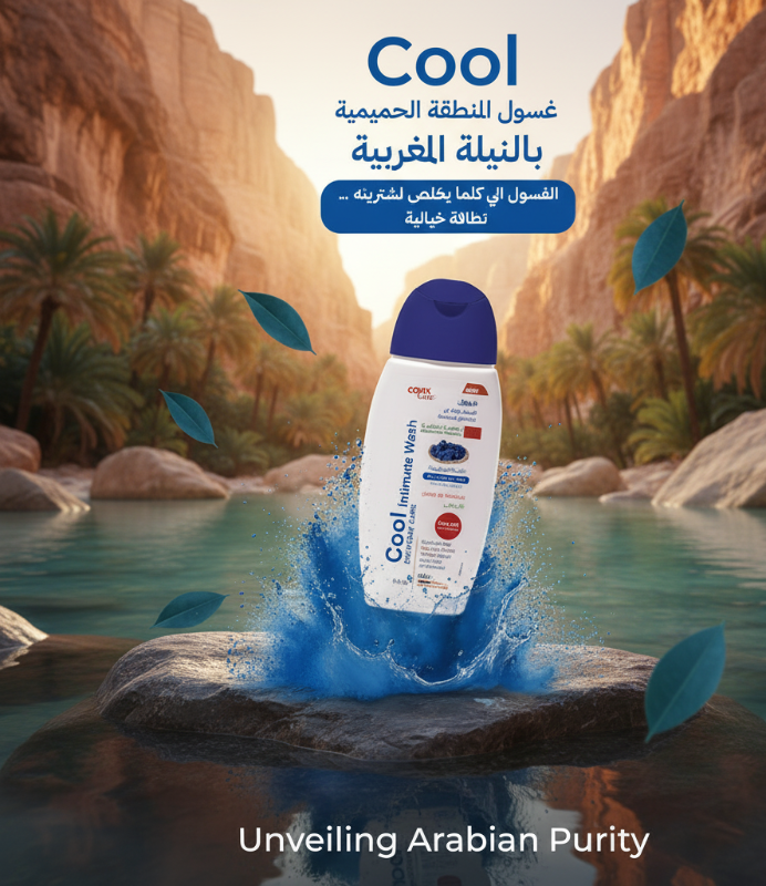 غسول كوفيكس كير كول اليومي للمناطق الحساسة مع النيلة المغربية | لبشرة مشرقة وموحدة اللون  
Cofix Care Cool Daily Intimate Wash with Moroccan Indigo | For Radiant, Even-Toned Skin