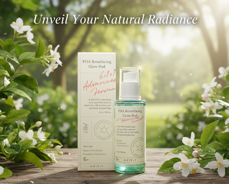 AXIS-Y PHA Resurfacing Glow Peel | 10% PHA Gentle Exfoliating Treatment for All Skin Types